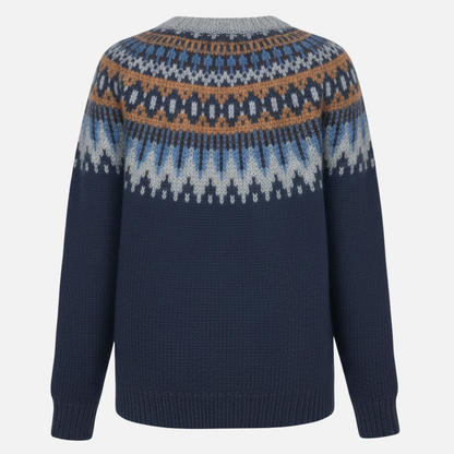 Women’s Sweater with Nordic Pattern - Fair Isle Pattern