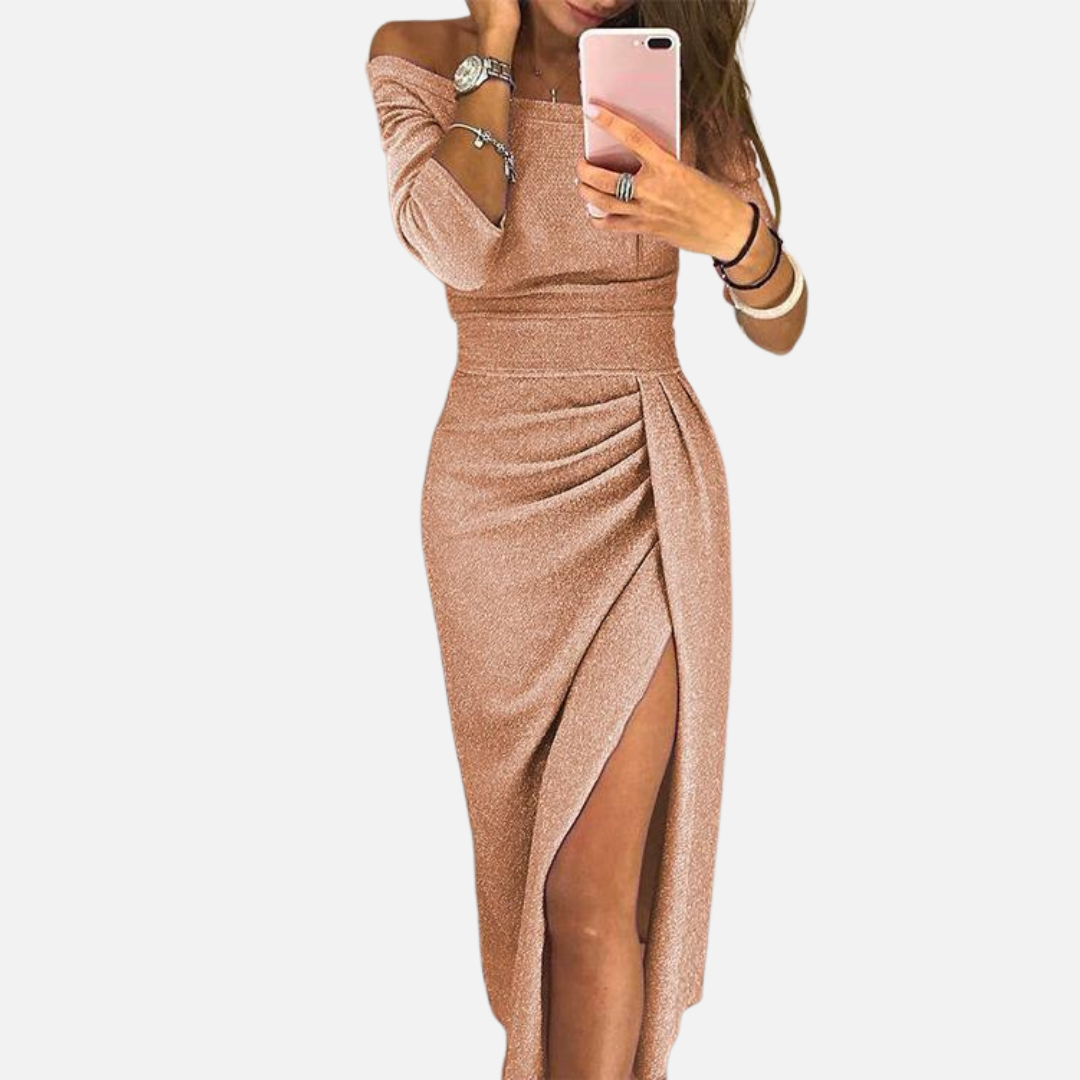 Elegant Off-Shoulder Maxi Dress