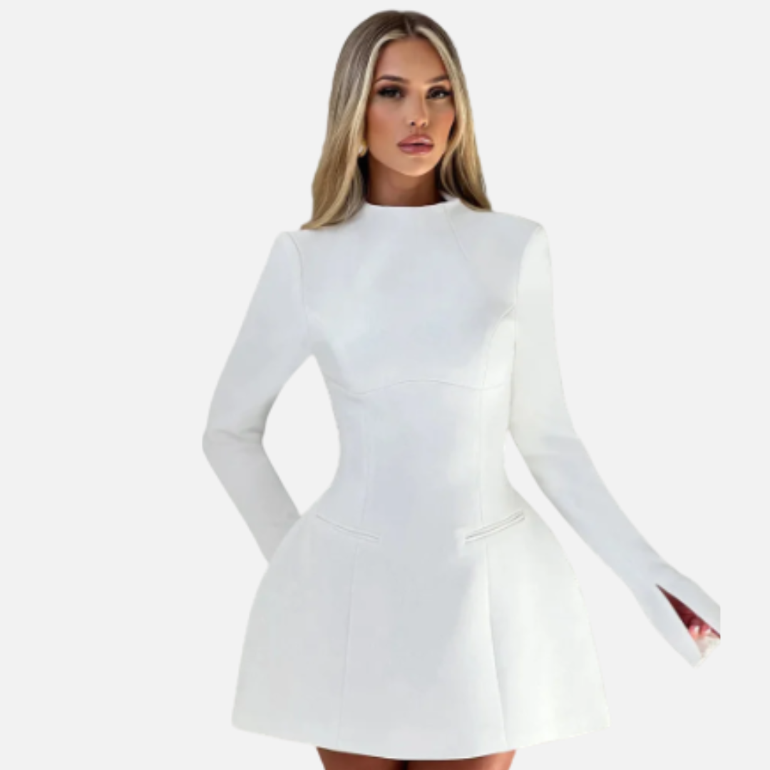 Women's Sculptural Mini Wedding Dress