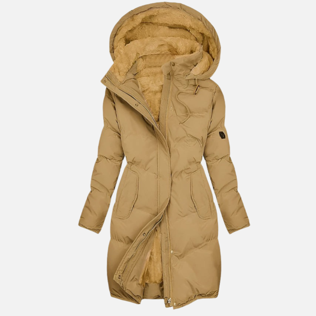 Women’s Long Parka Jacket - Hooded Warm Parka