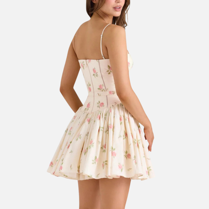 Floral Mini Dress with Spaghetti Straps