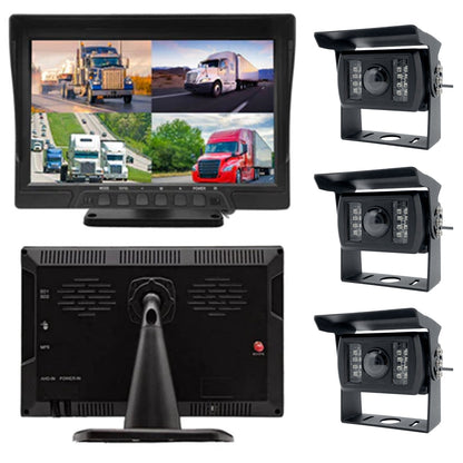 3RD GEN Multi-Camera DVR System, 2 to 4 1080P CAMS w/ GPS, 10" LCD, HEAVY DUTY for TRUCKERS 1