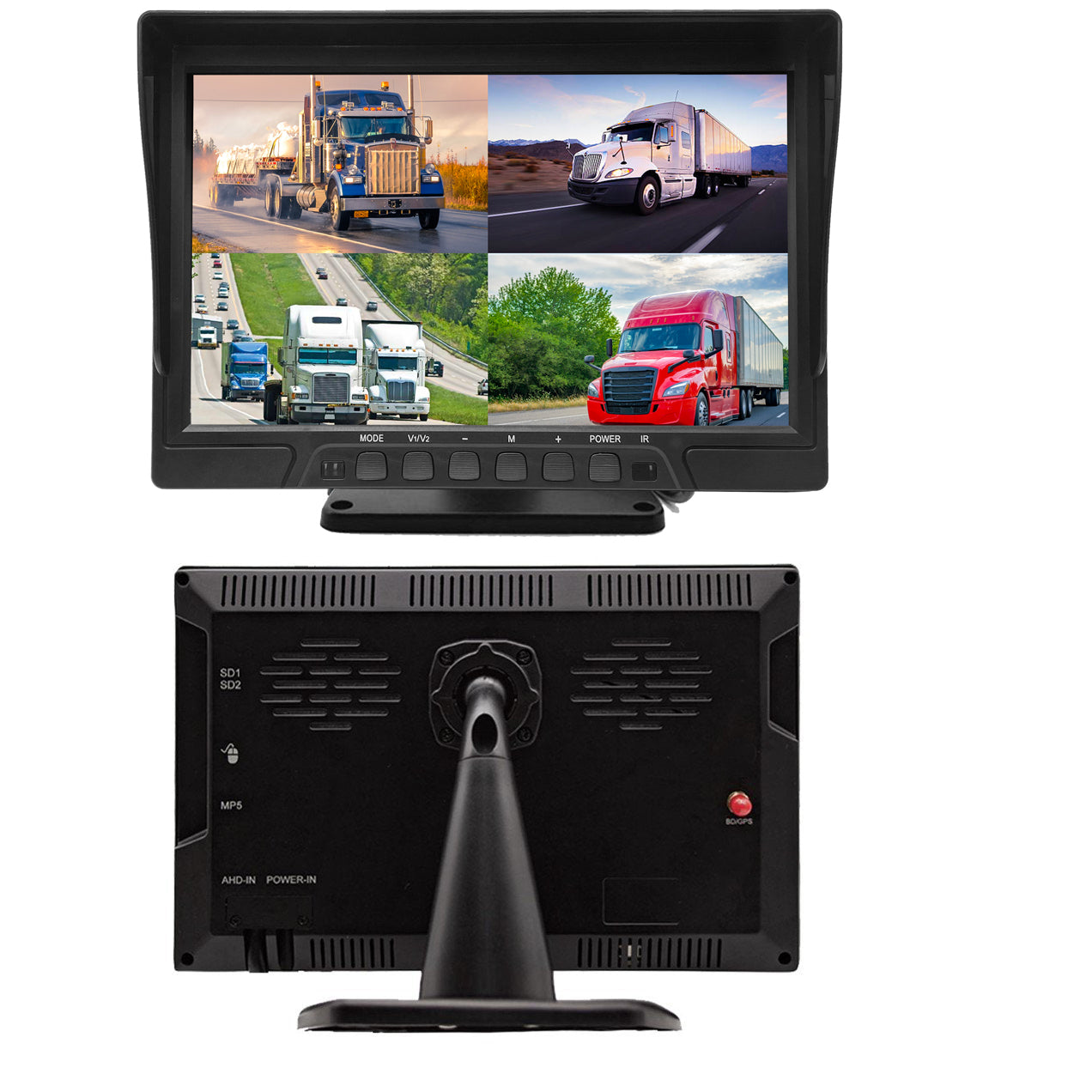 3RD GEN Multi-Camera DVR System, 2 to 4 1080P CAMS w/ GPS, 10" LCD, HEAVY DUTY for TRUCKERS 7