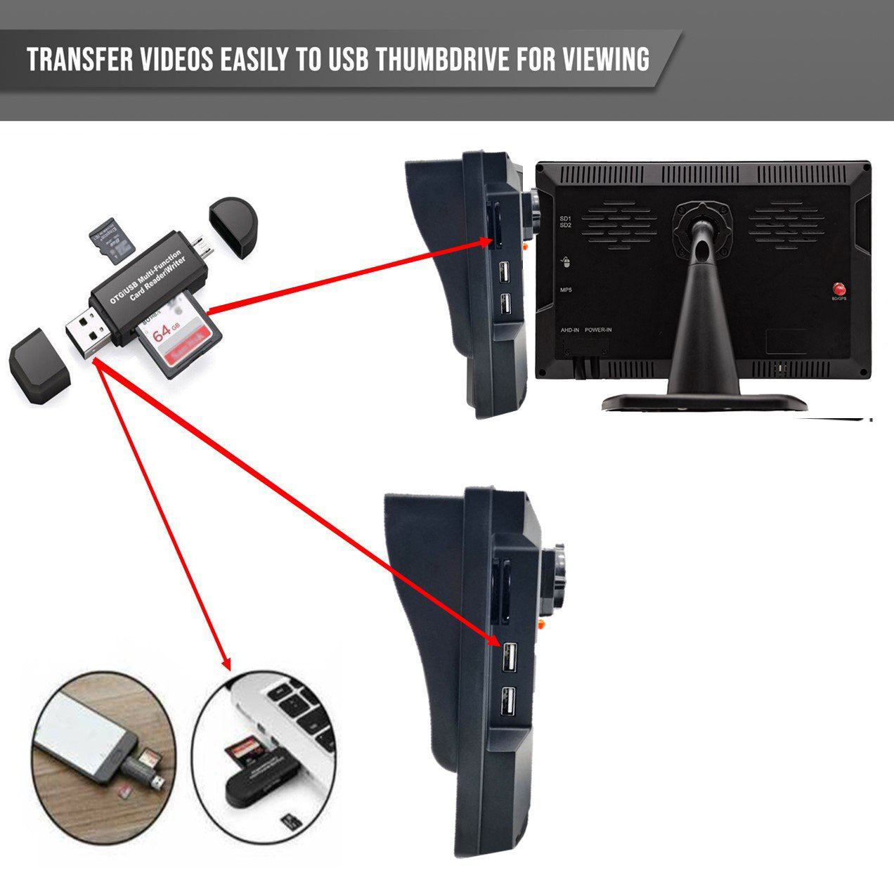 3RD GEN Multi-Camera DVR System, 2 to 4 1080P CAMS w/ GPS, 10" LCD, HEAVY DUTY for TRUCKERS 8