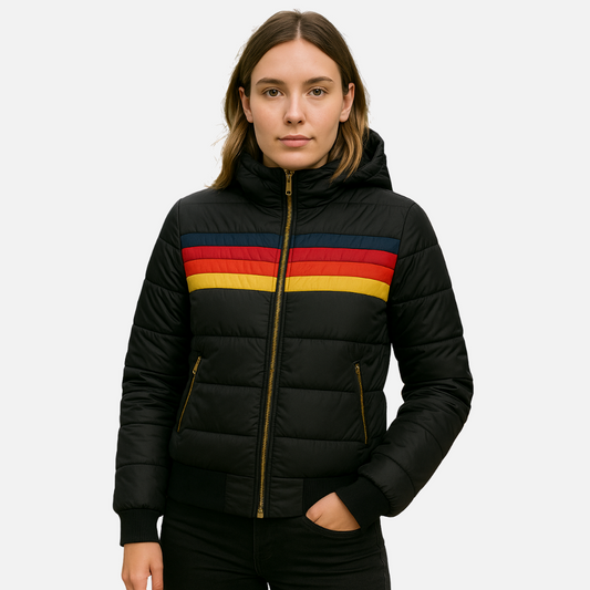 Vintage Rainbow Stripe Jacket for Women
