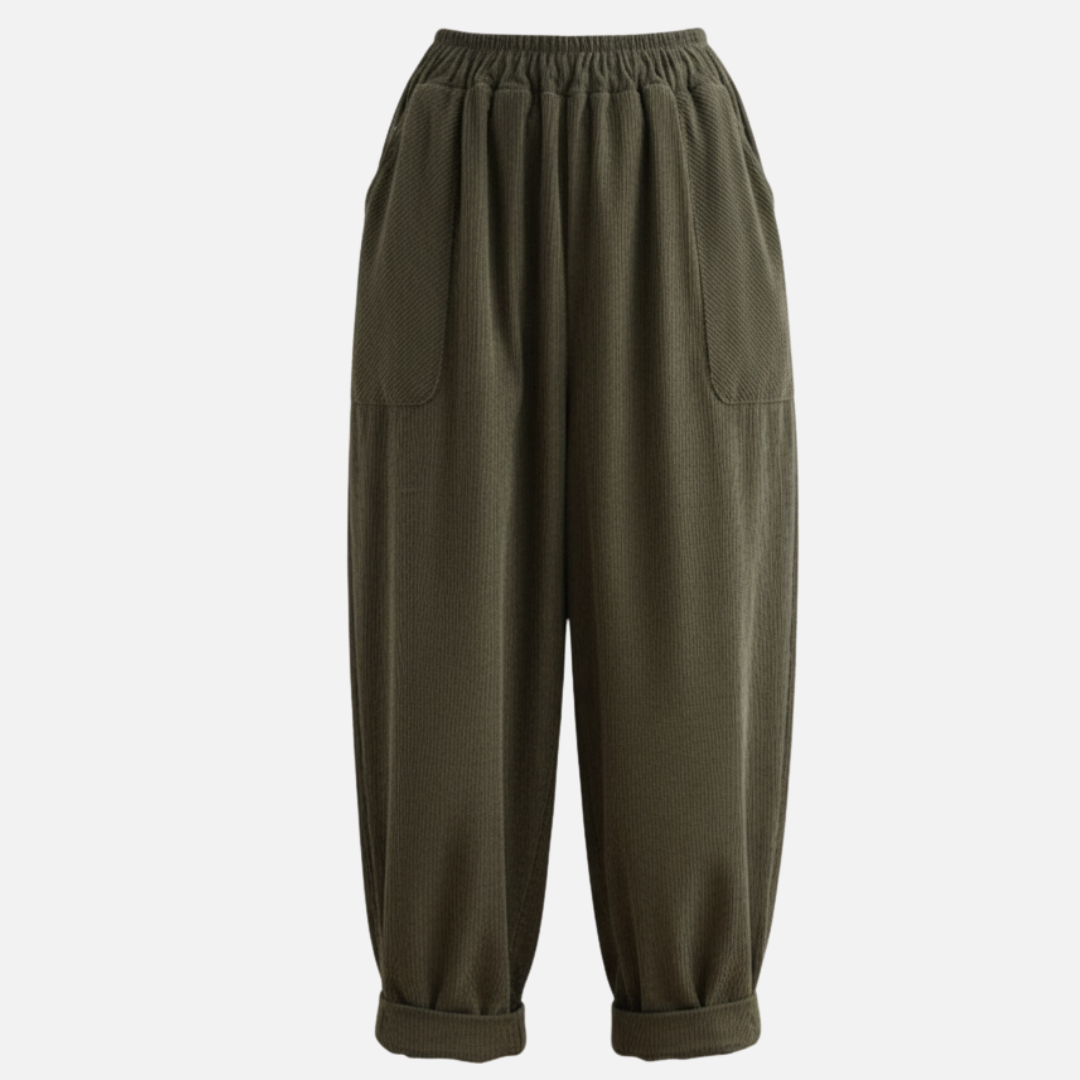 Women’s Corduroy Wide-Leg Pants – Casual Loose Fit Trousers