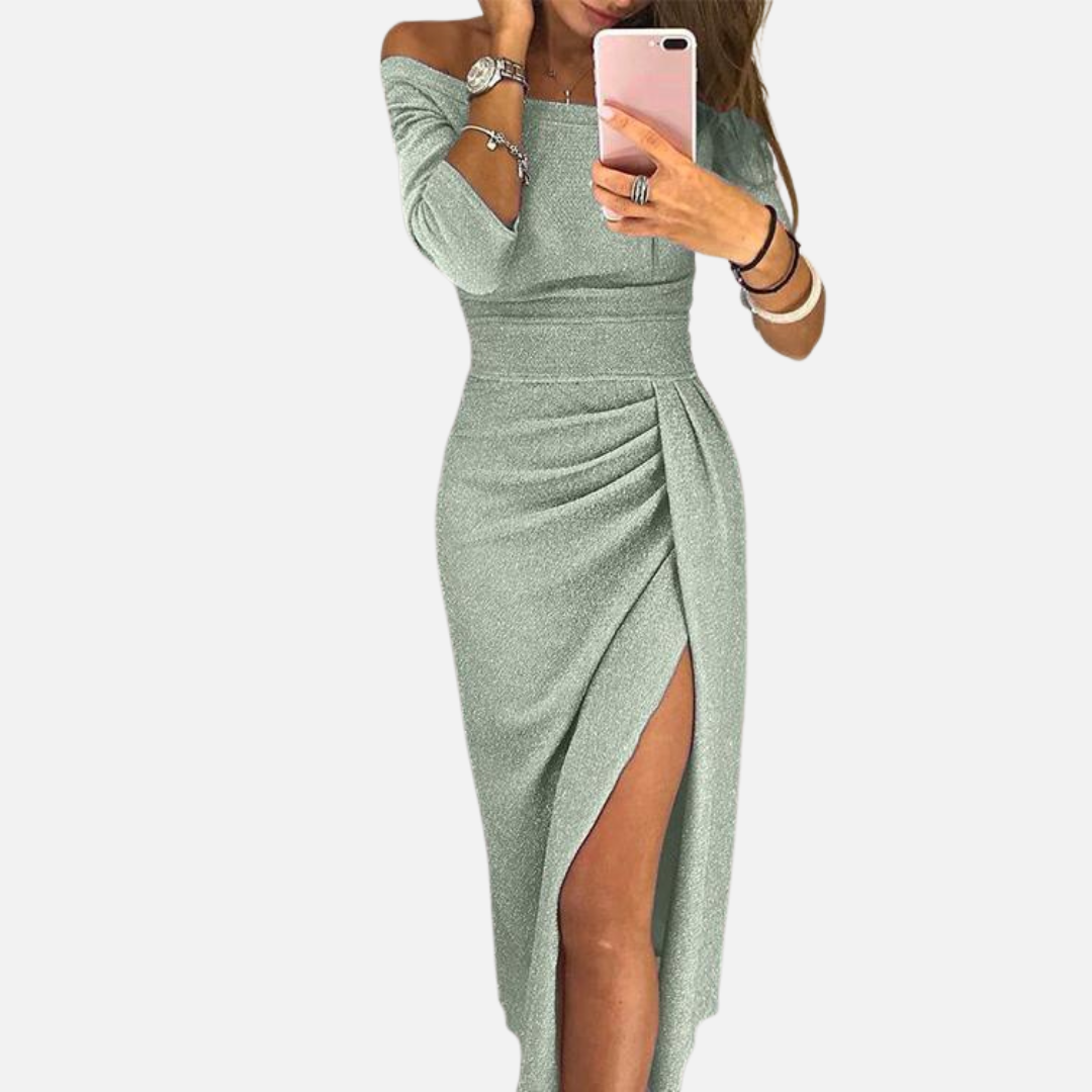 Elegant Off-Shoulder Maxi Dress