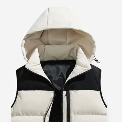 Men’s Hooded Bodywarmer – All-Season Sleeveless Jacket