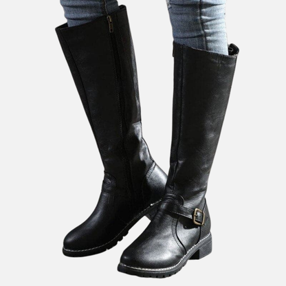 Classic Buckle High Boots for Women