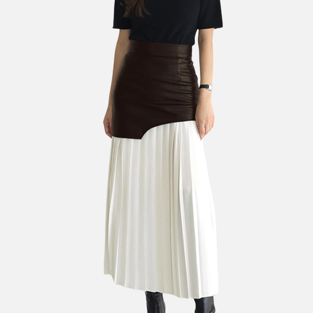 Women’s High Waist Pleated Midi Skirt