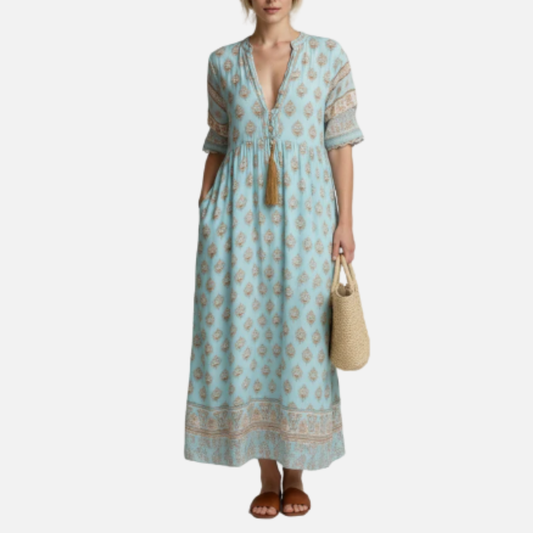 Women's Floral Boho Maxi Dress