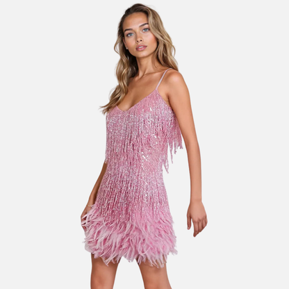 Women’s Sequin Cocktail Dress – Elegant Party Mini Dress