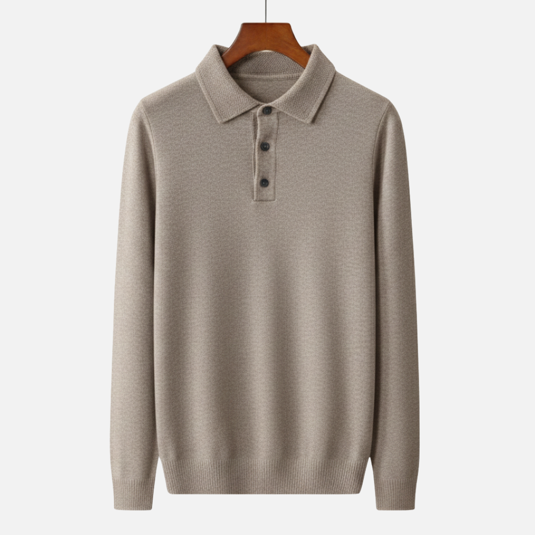 Men’s Smart Wool Polo Sweater