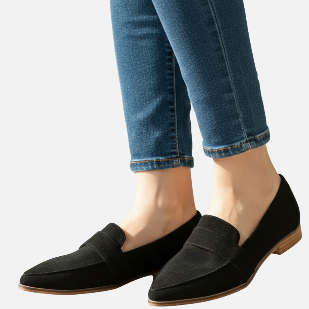 Women’s Suede Look Loafers Classic Flats