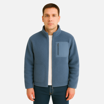 Men’s Fleece Zip Jacket - Warm Outerwear