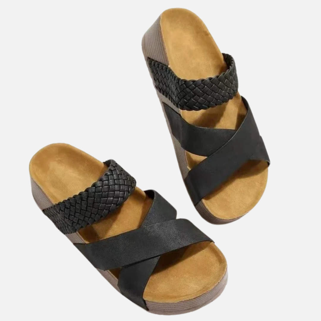 Women's Braided Open Platform Sandals
