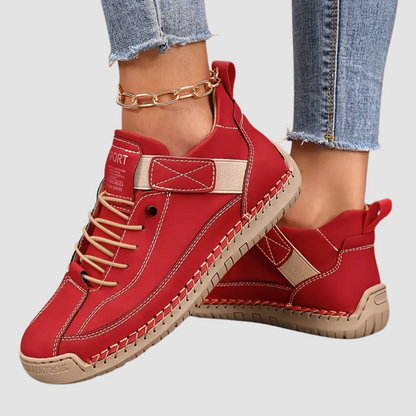 Men's Leather Casual Sneakers with Strap
