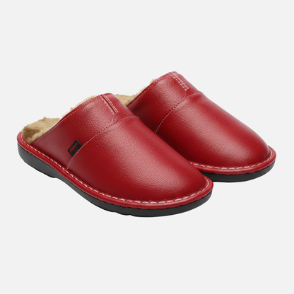 Leather Indoor Slippers with Lining