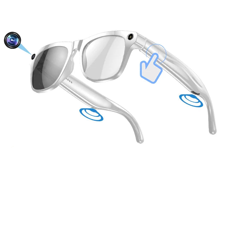 4K AI smart camera glasses photochromatic travel hands-free 10