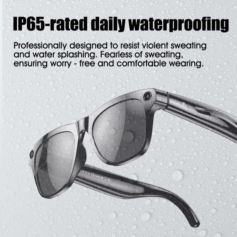 4K AI smart camera glasses photochromatic travel hands-free 3