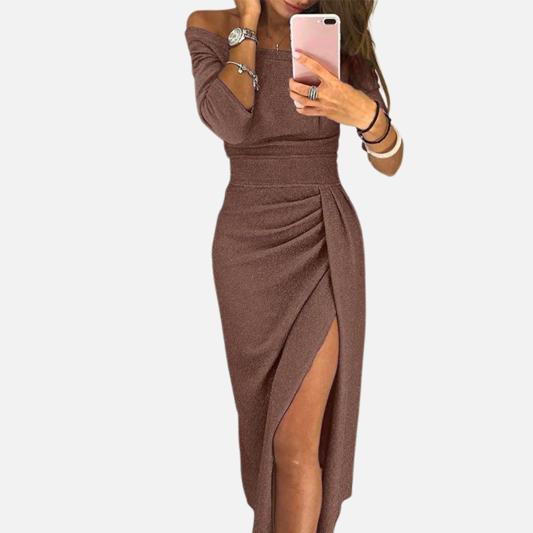 Elegant Off-Shoulder Maxi Dress