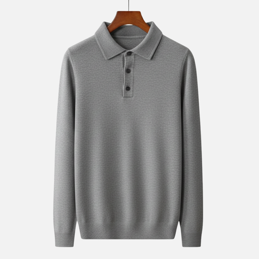 Men’s Smart Wool Polo Sweater