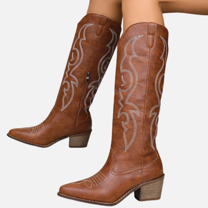 Women’s Western Cowboy Boots with Embroidery