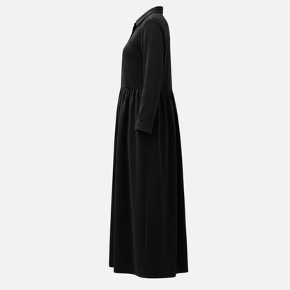 Women’s Long Sleeve Button Front Maxi Dress
