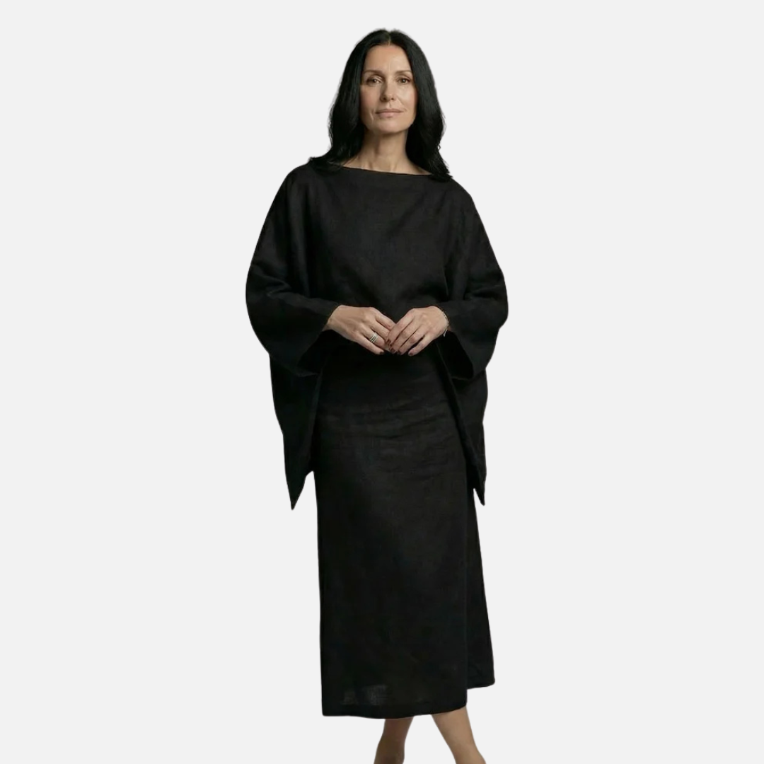 Women's Kimono Maxi Dress Outfit Set