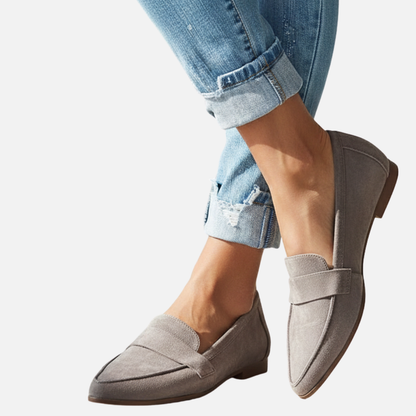 Women’s Suede Look Loafers Classic Flats