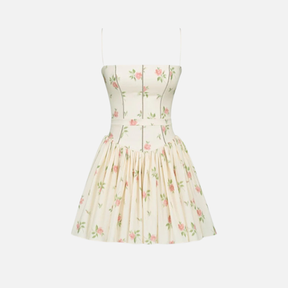 Floral Mini Dress with Spaghetti Straps