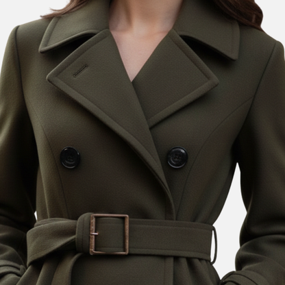 Double-Breasted Trench Coat for Women - Spring Coat