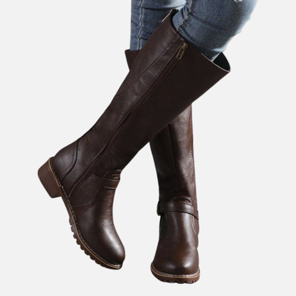 Classic Buckle High Boots for Women