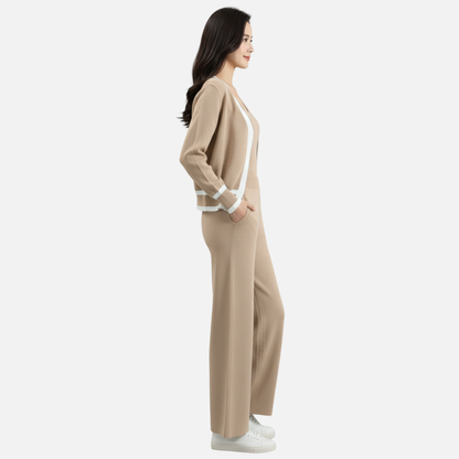 Women’s Elegant Knit 3-Piece Lounge Set – Wide Fit
