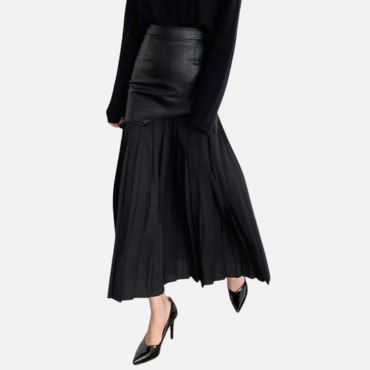 Women’s High Waist Pleated Midi Skirt