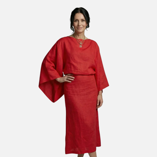 Women's Kimono Maxi Dress Outfit Set