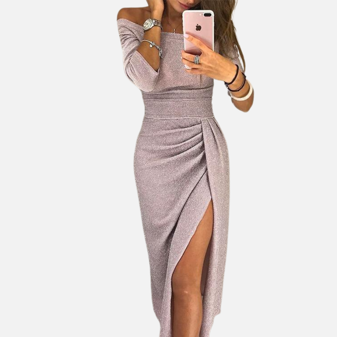 Elegant Off-Shoulder Maxi Dress
