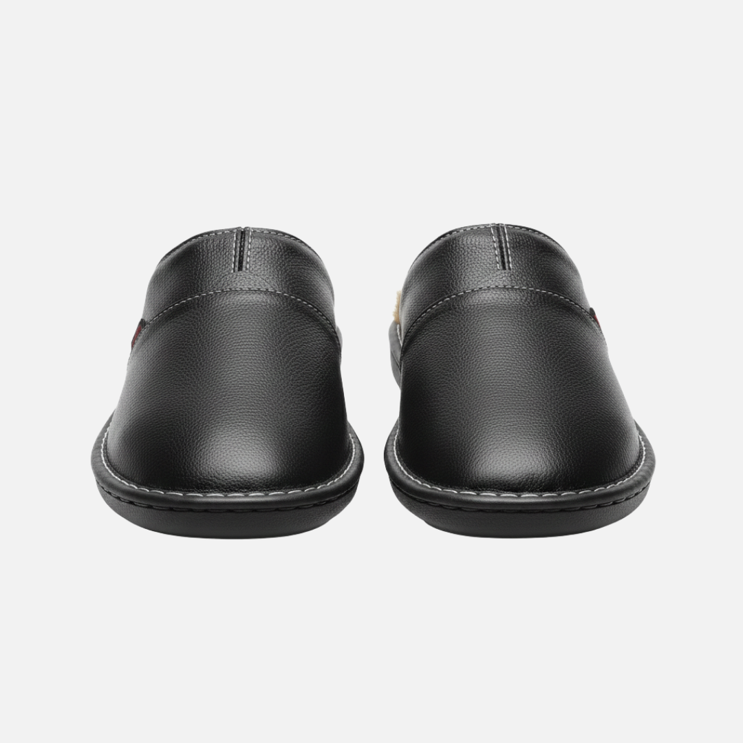 Leather Indoor Slippers with Lining