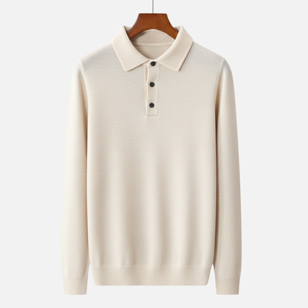 Men’s Smart Wool Polo Sweater
