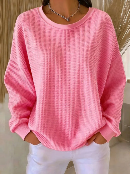 Women's Waffle Knit Sweater – Crewneck