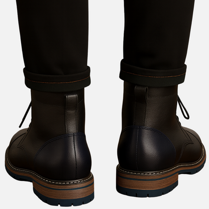 Men’s Leather Boots – Heeled Laced Boots