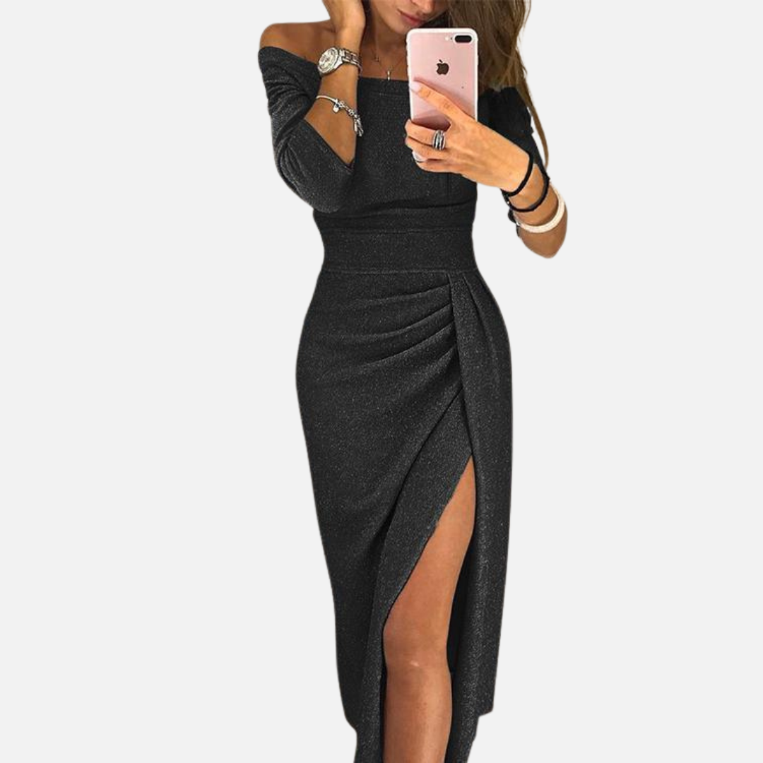 Elegant Off-Shoulder Maxi Dress
