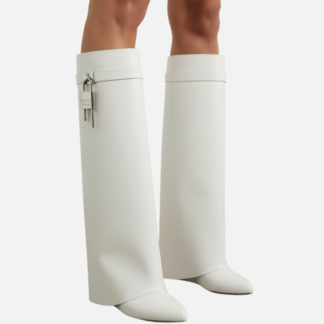 Women’s Knee-High Boots with Lock Detail