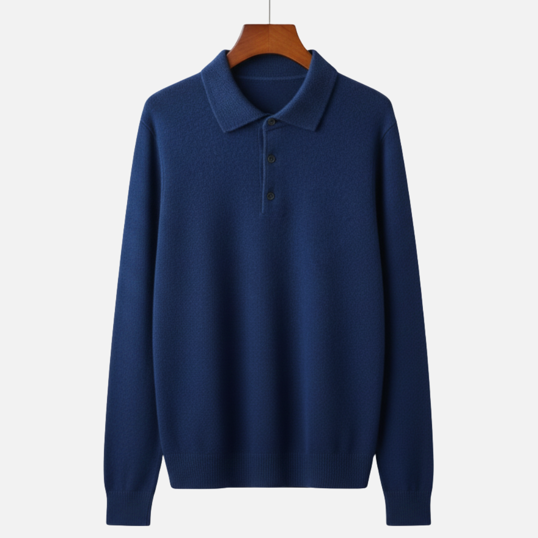 Men’s Smart Wool Polo Sweater
