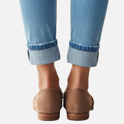 Women’s Suede Look Loafers Classic Flats