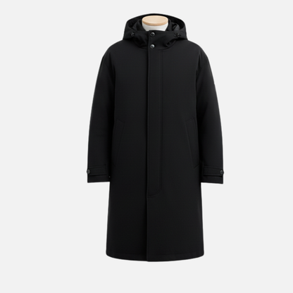 Men’s Long Trench Coat – Classic Waterproof Overcoat