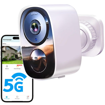 2K Wireless Outdoor Security Camera 5G WiFi Solar 5200mAh – Home