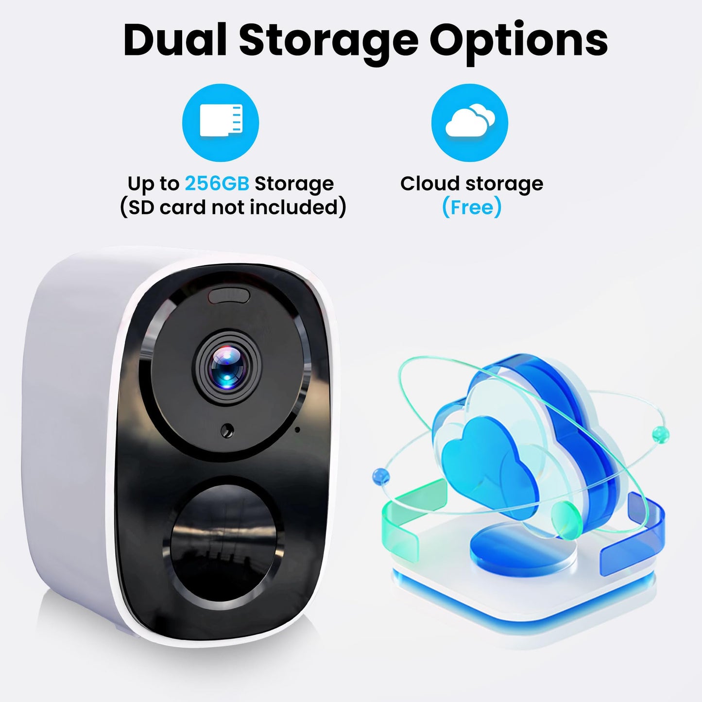 2K Wireless Outdoor Security Camera 5G WiFi Solar 5200mAh – Home