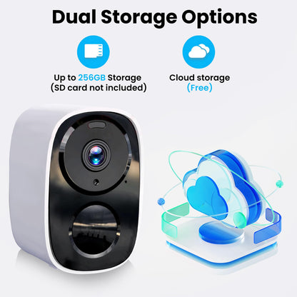 2K Wireless Outdoor Security Camera 5G WiFi Solar 5200mAh – Home