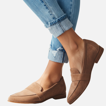 Women’s Suede Look Loafers Classic Flats